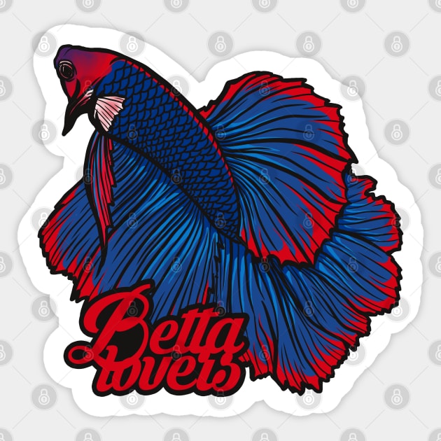 Betta Lovers Sticker by Behold Design Supply